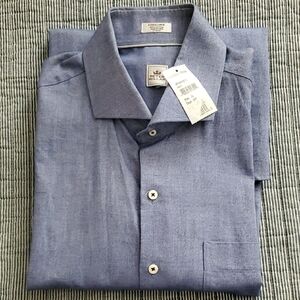 Peter Millar Light Blue Dress Shirt with Point Collar